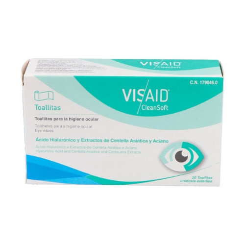 Visaid clean soft toallitas oftálmicas estériles 20 toallitas
