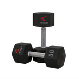 TKO Tri Grip Urethane Hex Dumbbell