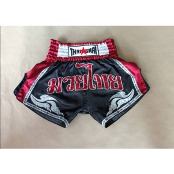 SATIN THAI SMAI SHORTS,(BK/RD)(CAMO/BK)