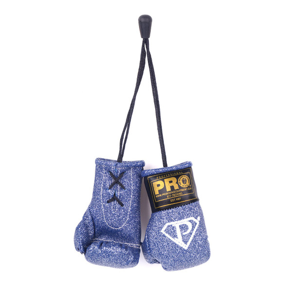Pro Mini Boxing Gloves Navy Blue Glitter 