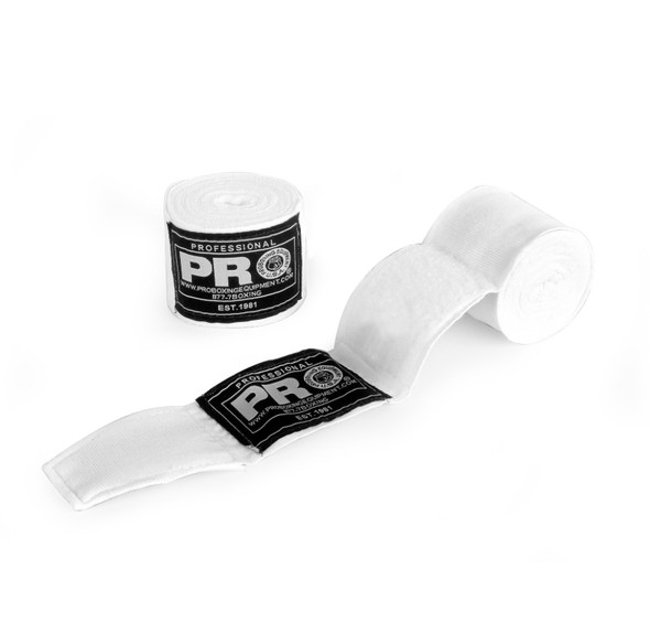 Pro Boxing Extra Long Handwraps 180" White