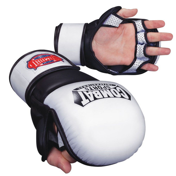 Combat Sports MMA Safety Sparring Gloves White/Black 