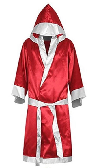 Pro Full Length Boxing Robe Red/White