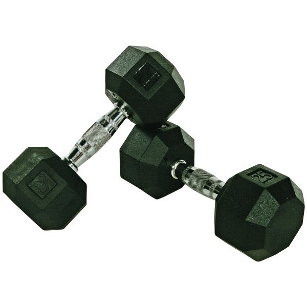 Troy VTX Hex Rubber Encased Dumbbell Pair 3 - 100 lbs