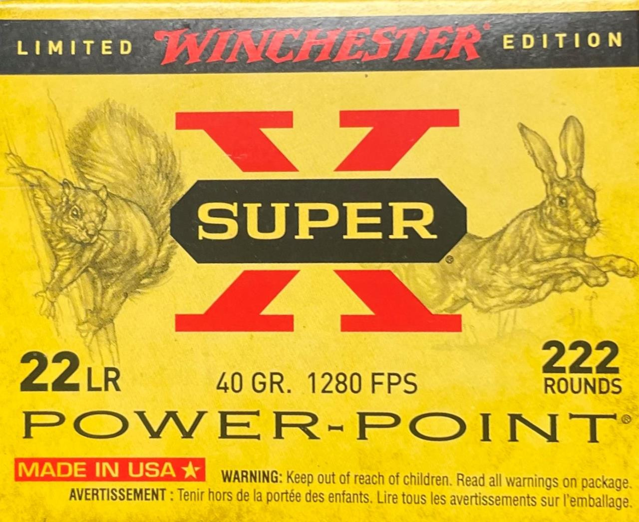 Winchester .22lr 40gr PowerPoint 222ct Springhill Outfitters