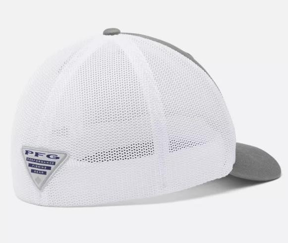 Columbia PFG Mesh Fish Flag Ball Cap - Titanium Color, FlexFit Large/X-Large