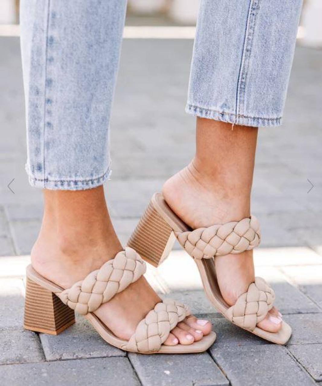 RAID Garry braided strap heeled sandals in Pink | ASOS