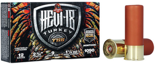 HEVI-Shot HS4109 TSS Turkey 12 Gauge 2.75" 1 1/4 oz Tungsten 9 Shot 5 Per Box/ 10 Cs - 604544689426