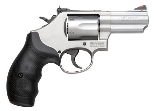 Smith & Wesson 10061 Model 66 Combat Magnum 357 Mag or 38 S&W Spl +P Stainless Steel 2.75" 2 Piece Barrel, 6rd  Cylinder & K-Frame, Full-length Extractor Rod, Synthetic Grip, Internal Lock - 022188868