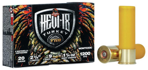 HEVI-Shot HS7109 TSS Turkey 20 Gauge 2.75" 1 1/4 oz 9 Shot 5 Per Box/ 10 Cs - 604544689402