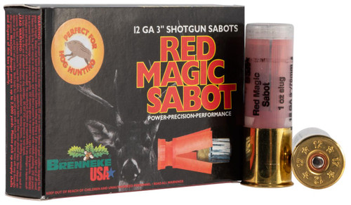 Brenneke SL123RMS Red Magic  12 Gauge 3" 1 oz Sabot Slug Shot 5 Per Box/ 50 Cs - 4030128121284