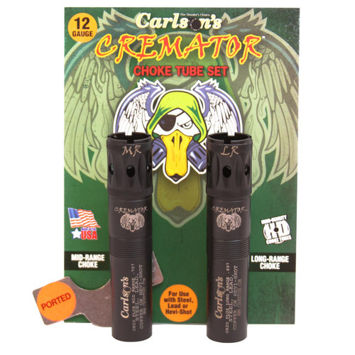 Carlson's Choke Tubes 11502 Cremator  12 Gauge Mid-Range Long Range Ported 17-4 Stainless Steel - 723189115029