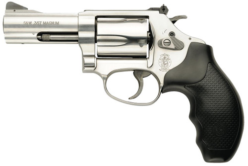 Smith & Wesson 162430 Model 60  357 Mag or 38 S&W Spl +P 5 Shot 3" Stainless Steel Barrel/Cylinder, Satin Stainless Steel J-Frame, Exposed Hammer, Polymer Grip - 022188624304