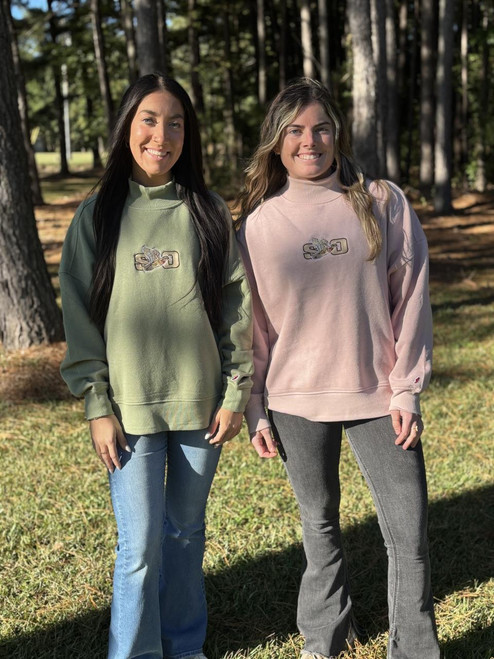 Springhill Outfitters Wood Duck Embroidered Mock Neck Sweatshirt - 400100003953
