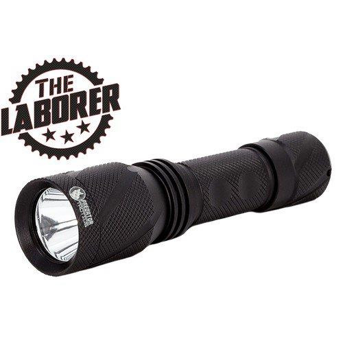 PREDATOR TACTICS INC 97490 The Laborer Clear 890 Lumens CR18650 (1)/CR123A (2) Battery Black Aluminum Alloy Body - 640265974908