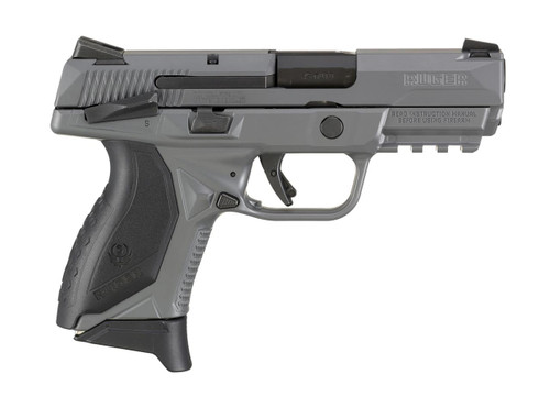 Ruger 8650 American Pistol Compact 45 ACP 3.75" 7+1 Gray Cerakote Gray Cerakote Stainless Steel Slide Black Wraparound Ergonomic Grip Manual Safety - 736676086504