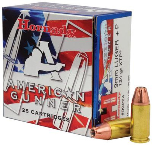 American Gunner 9mm Luger +P 124 Grain XTP - 090255902242