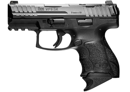 HK 81000740 VP9SK-B Subcompact 9mm Luger 3.39"  10+1, 13+1  Black Steel Slide with Optics Cut Interchangeable Backstrap Grip - 642230263185