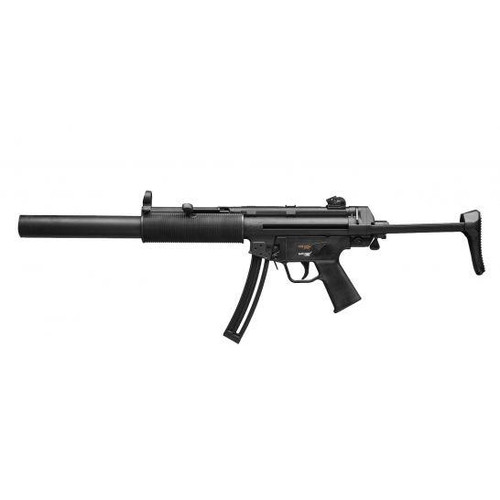 HK 81000468 MP5  22 LR Caliber with 25+1 Capacity, 16.10" Barrel, Black Metal Finish & Retractable Black Stock Right Hand - 642230262072