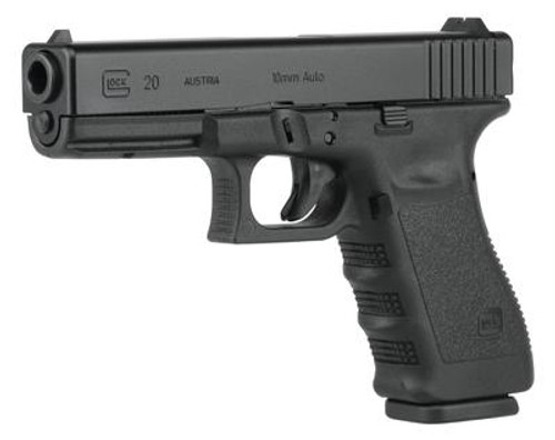 Glock 20 Gen4 10mm Auto 4.6 Inch Barrel Black Finish Fixed Sights 15 Round - 764503802034