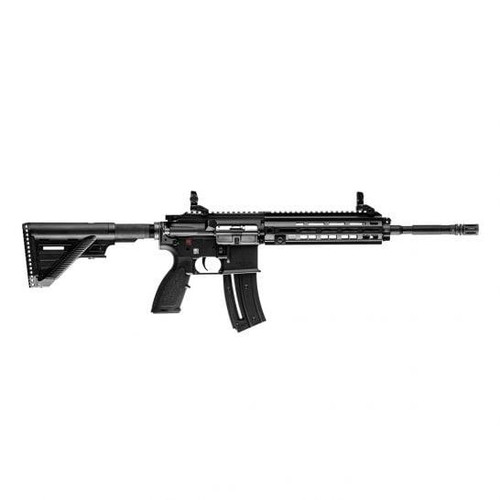 HK 81000401 HK 416  22 LR Caliber with 20+1 Capacity, 16.10" Barrel, Black Metal Finish & Retractable Black Synthetic Stock Right Hand (Full Size) - 642230257870