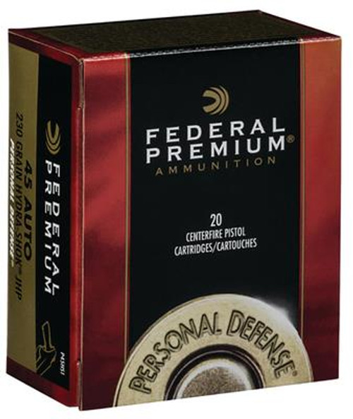 Personal Defense .45 Auto 230 Grain Hydra-Shok Jacketed Hollow Point - 029465085414