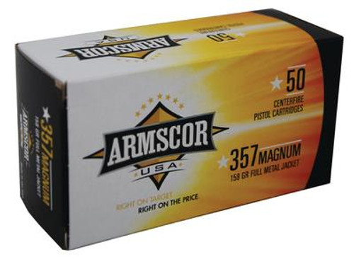 Armscor Handgun Ammunition .357 Magnum 158 Grain Full Metal Jacket - 812285020075