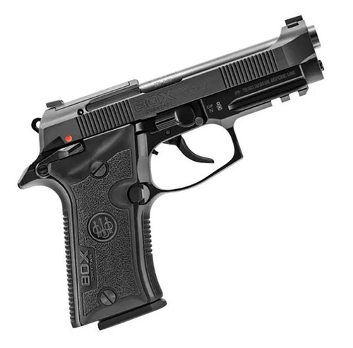 Beretta USA J80XBLK13 80X Cheetah 380 ACP 13+1 3.90" Black Optic Ready/Serrated Slide, Black Anodized Aluminum Frame w/Picatinny Rail & Beavertail, Black Plastic Grip Panels - 082442969411