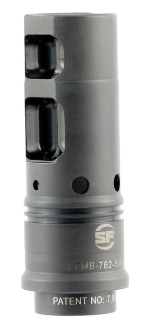 SureFire SFMB7625824 SOCOM Muzzle Brake Black DLC Stainless Steel with 5/8"-24 tpi Threads for 7.62mm AR-10 - 084871319263