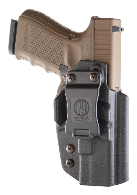 1791 Gunleather TACIWBGLOCKBLKR Tactical Kydex  IWB Black Kydex Belt Clip Compatible w/Glock Right Hand - 816161024546
