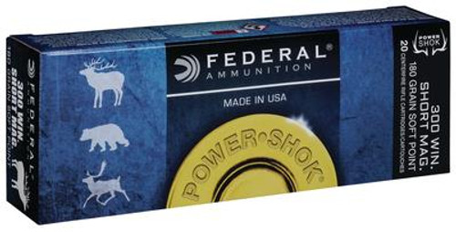 Power-Shok .300 Winchester Short Magnum 180 Grain Soft Point - 029465095055