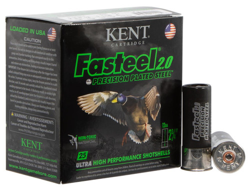 Kent Cartridge K122FS306 Fasteel 2.0  12 Gauge, 2.75" 1 1/16 oz, 6 Shot, 25 Per Box/ 10 Cs - 656308111490