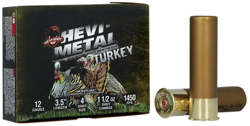 HEVI-Metal HS30045 Hevi-Metal Turkey 12 Gauge 3" 1 1/4 oz 1450 fps 4,5 Shot 5 Bx/10 Cs - 816383300459