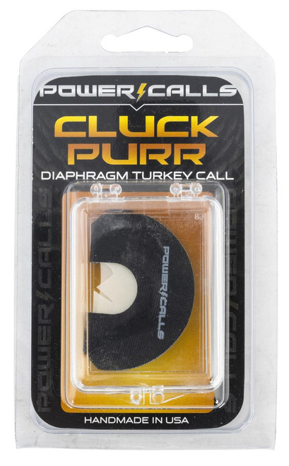 Power Calls 24237 Click/Purr  Diaphragm Call Attracts Turkeys Black/White - 710617242372