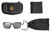 Leupold 179096 Packout Polycarbonate Shadow Gray Flash Lens Matte Black Polyamide Wraparound Frame Includes Carrying Case, Bag, & Lens Cloth - 030317025304