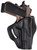 1791 Gunleather ORBH1SSBLR BH1 Optic Ready OWB Black Leather Belt Slide Fits 4-5" 1911 Right Hand - 816161023570