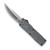 CobraTec Knives GYCTLWDNS Lightweight  3.25" OTF Drop Point Plain D2 Steel Blade/Gray Aluminum Handle Includes Pocket Clip - 099654026078