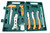 AccuSharp 728C Game Processing Kit Butcher/Caper/Gut-Hook/Bone Saw/Ribcage Spreader Gut Hook/Saw/Plain Stainless Steel Blade Orange FRN Handle - 015896007286