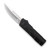 CobraTec Knives BCTLWDNS Lightweight  3.25" OTF Drop Point Plain D2 Steel Blade/Black Aluminum Handle Includes Pocket Clip - 099654026016