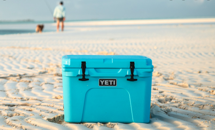 YETI Cooler - perfect fit in your raft. Blue Ridge Mountain