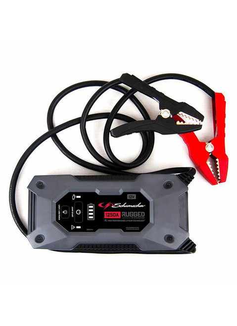 RUGGED BY SCHUMACHER Lithium Portable Power Pack and 1250A 12V Jump Starter, 3-in-1, Powerful jump starting that’s built to last