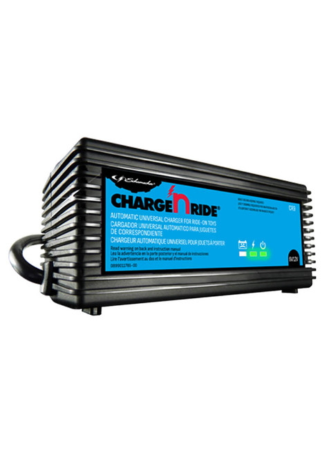 CR9 2-IN-1 3A BATTERY CHARGER AND MAINTAINER, 6V/12V For Ride-on Toys, with 5 Included Connectors