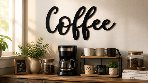 Coffee Word Sign