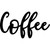 Coffee Word Sign