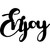 Enjoy Script Word Sign