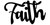 Faith Script Word Sign