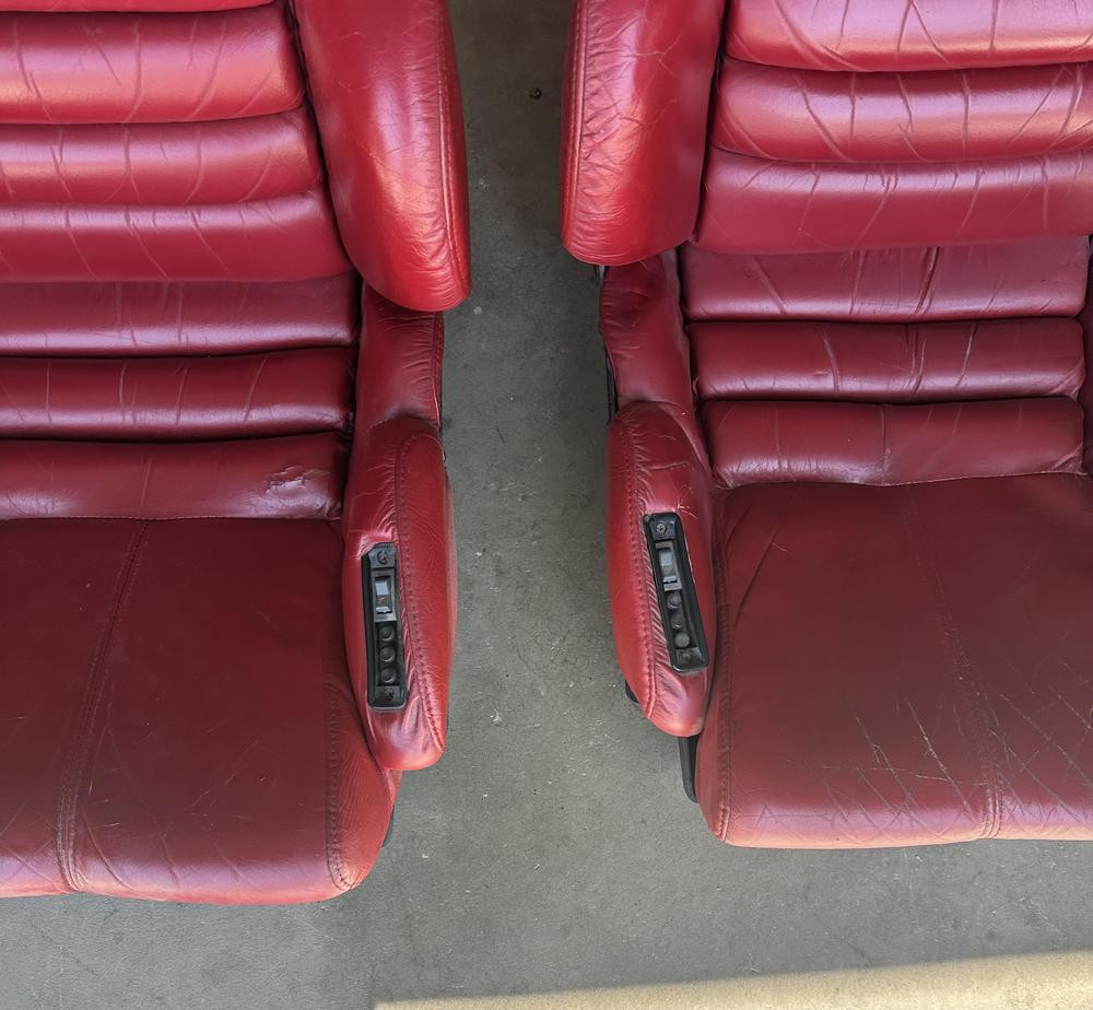 1991 C4 Corvette Sport Seat Set Red OEM 