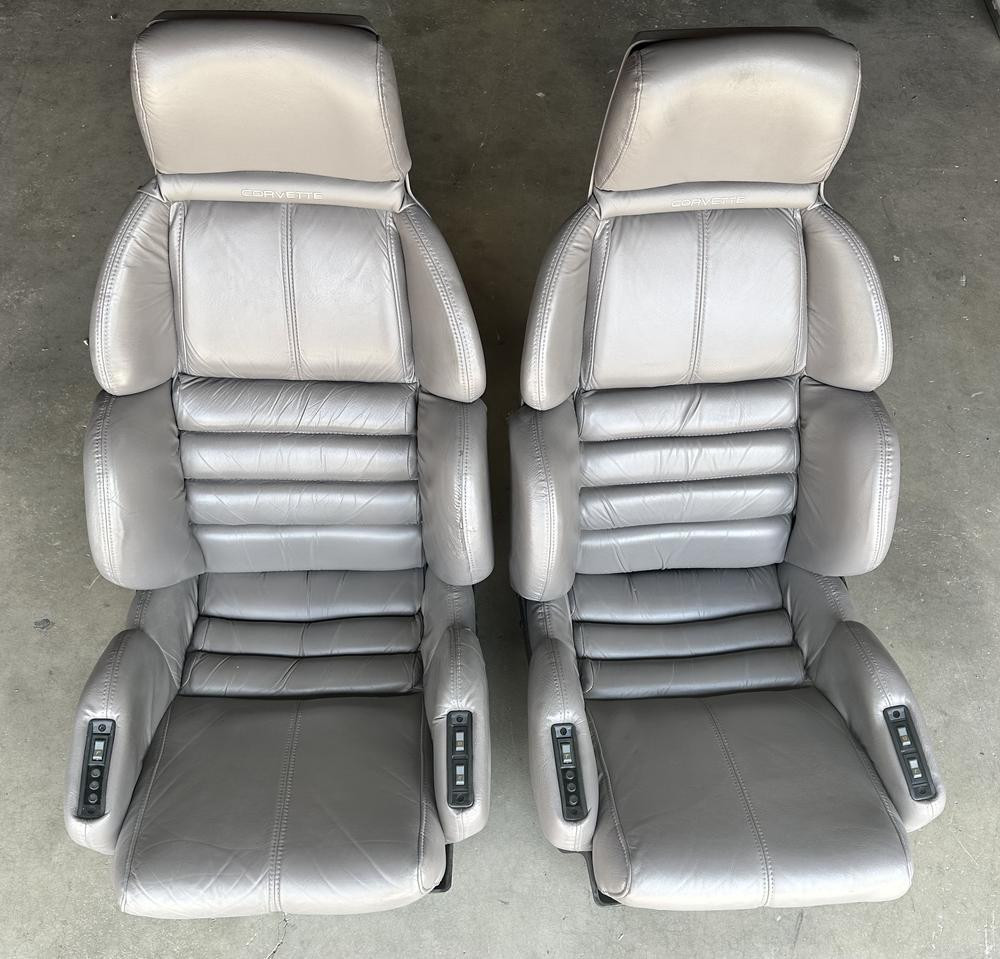 1990 C4 Corvette Sport Seat Set Grey OEM 12510916