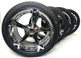 2010 - 2013 C6 Corvette Grand Sport Chrome Wheel Complete Front & Rear Set 18X9.5 19X12.0 OEM 9597863-SET