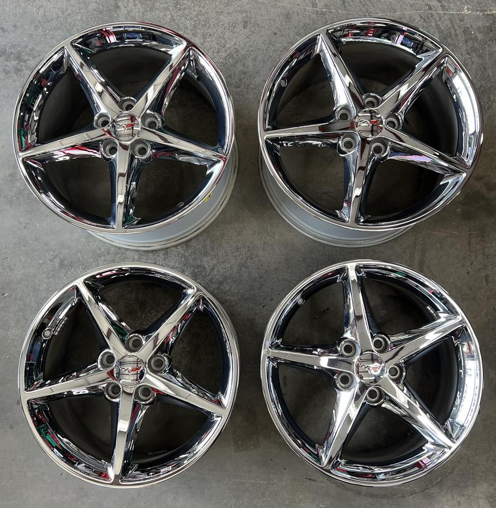 2011 - 2013 C6 Corvette Wheel Set Chrome QX3 OEM 9598122-S